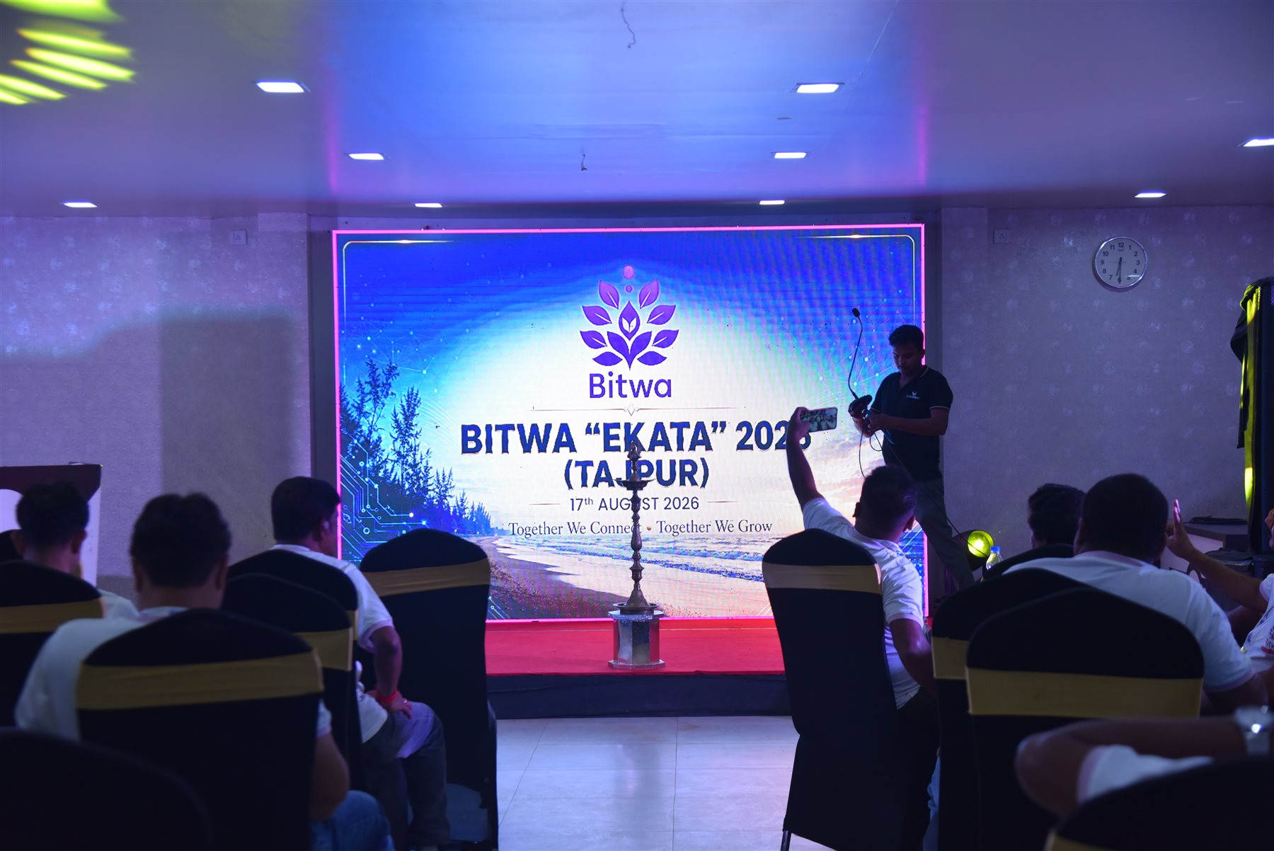 Stage program during the BITWA Tajpur Meet 2026 cultural evening